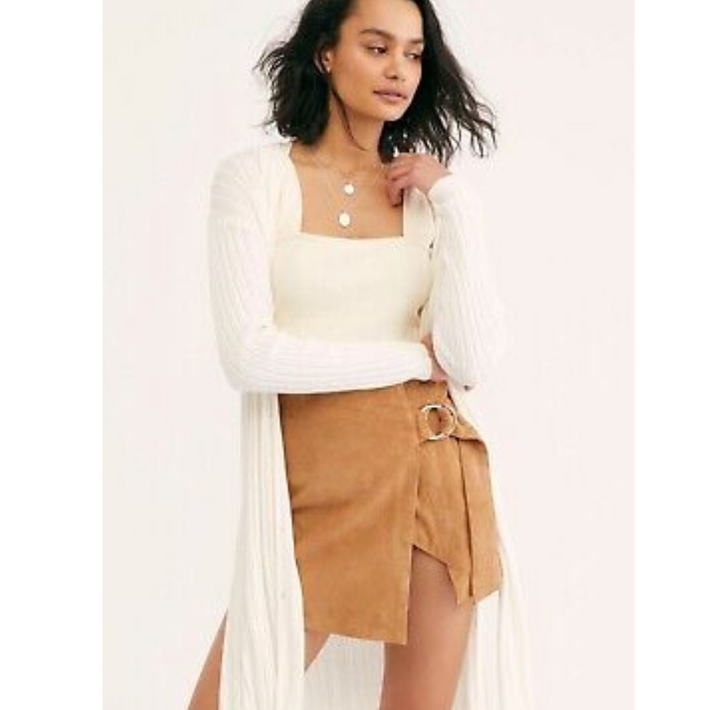 Free People Suede skirt